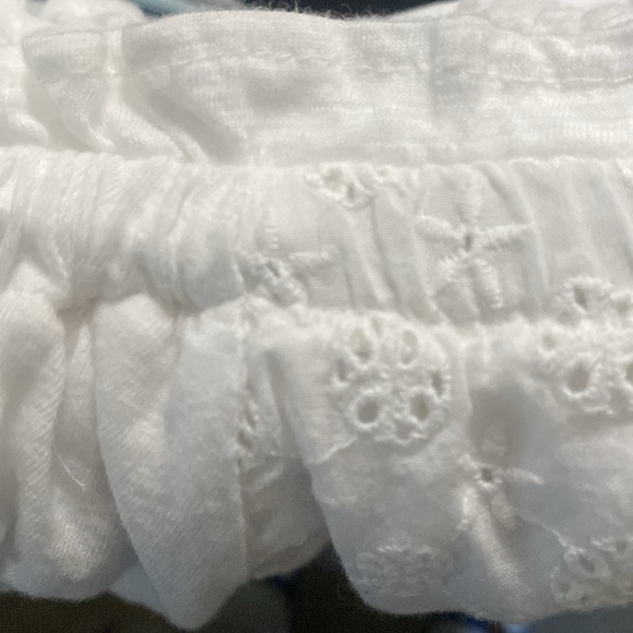 Lauren Ralph Lauren Women’s White Cotton Blouse with Eyelet Sleeves & Peplum NWT - Picture 3 of 9